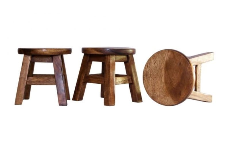 Children's Chair Stool Wooden Frog Face Theme - SILBERSHELL