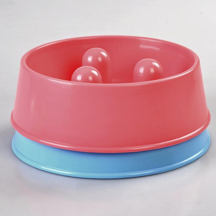 YES4PETS 1 x Medium Pet Anti Gulp Feeder Bowl Dog Cat Puppy slow food Interactive Dish Pink - SILBERSHELL