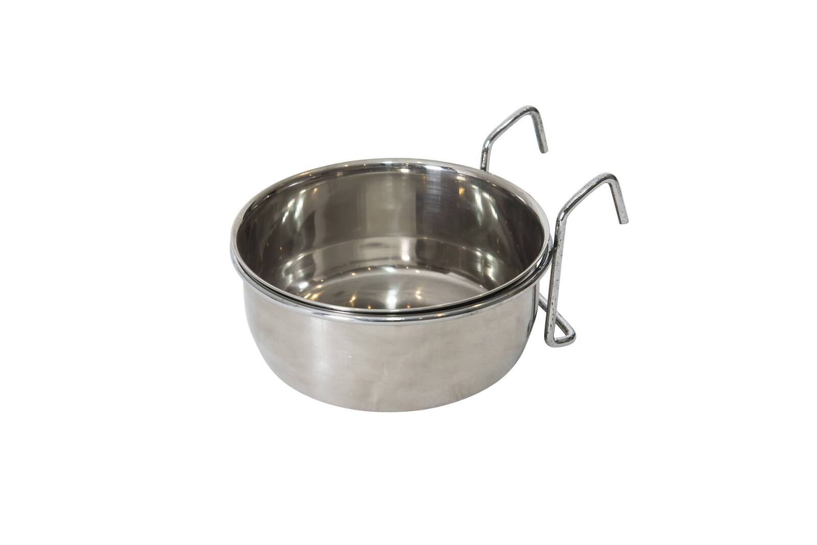 YES4PETS 2 x Stainless Steel Pet Rabbit Bird Dog Cat Water Food Bowl Feeder Chicken Poultry Coop Cup 591ml - SILBERSHELL