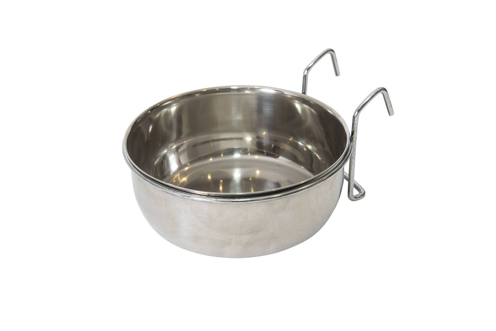 YES4PETS 2 x Stainless Steel Pet Rabbit Bird Dog Cat Water Food Bowl Feeder Chicken Poultry Coop Cup 887ml - SILBERSHELL