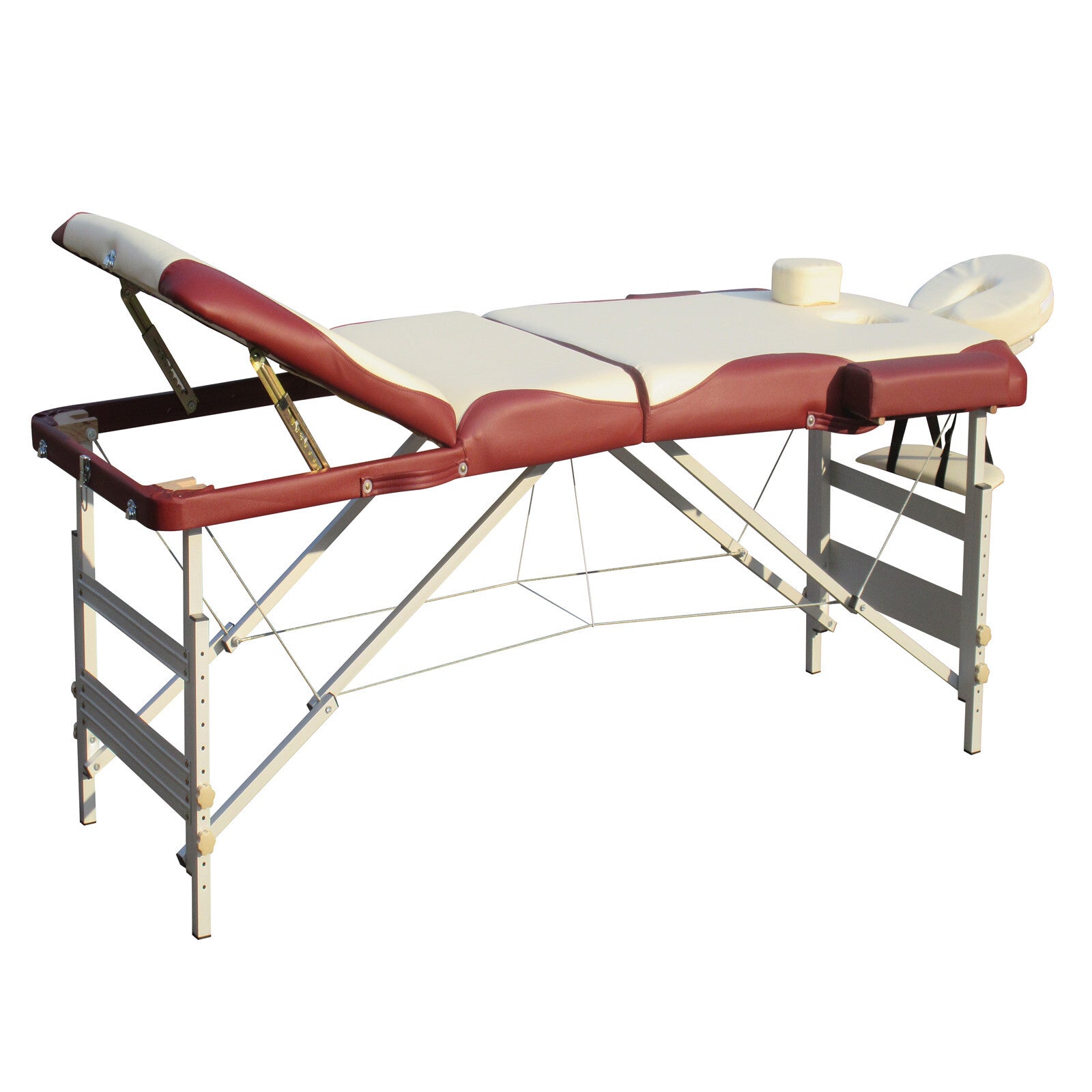 3 Fold Portable Aluminium Massage Table Massage Bed Beauty Therapy - SILBERSHELL