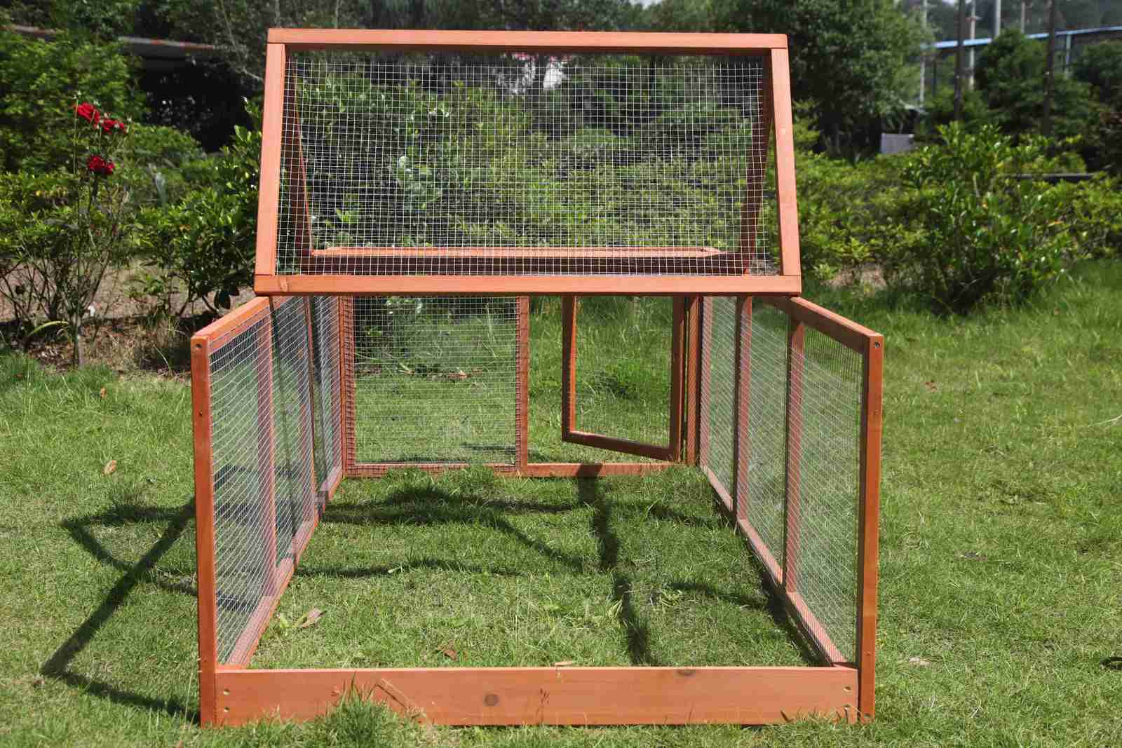 YES4PETS Large Chicken Coop Run Guinea Pig Cage Villa Extension Rabbit Hutch House Pen - SILBERSHELL