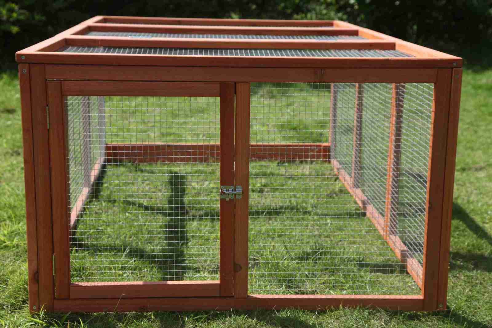 YES4PETS Large Chicken Coop Run Guinea Pig Cage Villa Extension Rabbit Hutch House Pen - SILBERSHELL