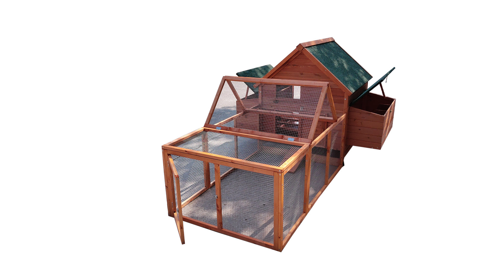 YES4PETS XL Chicken Coop Rabbit Hutch Ferret Cage Hen Chook Cat Kitten House With Run - SILBERSHELL