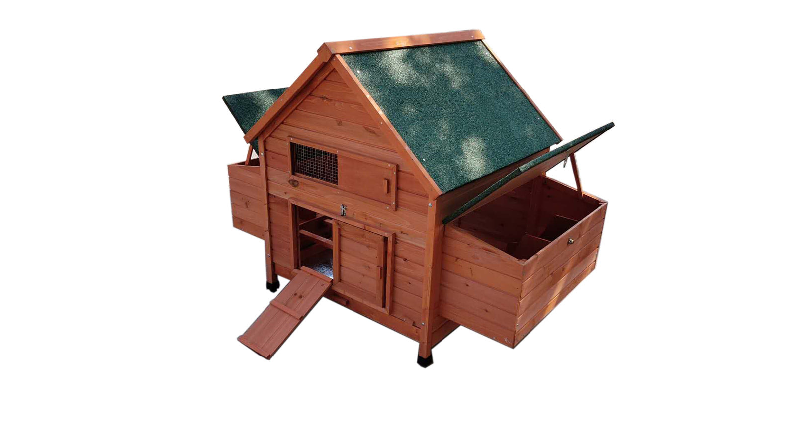 YES4PETS XL Chicken Coop Rabbit Hutch Ferret Cage Hen Chook Cat Kitten House With Run - SILBERSHELL