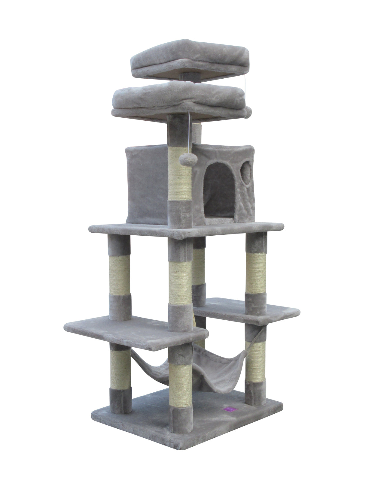 145 cm Cat Scratching Post Tree Scratcher Pole-Little Grey - SILBERSHELL