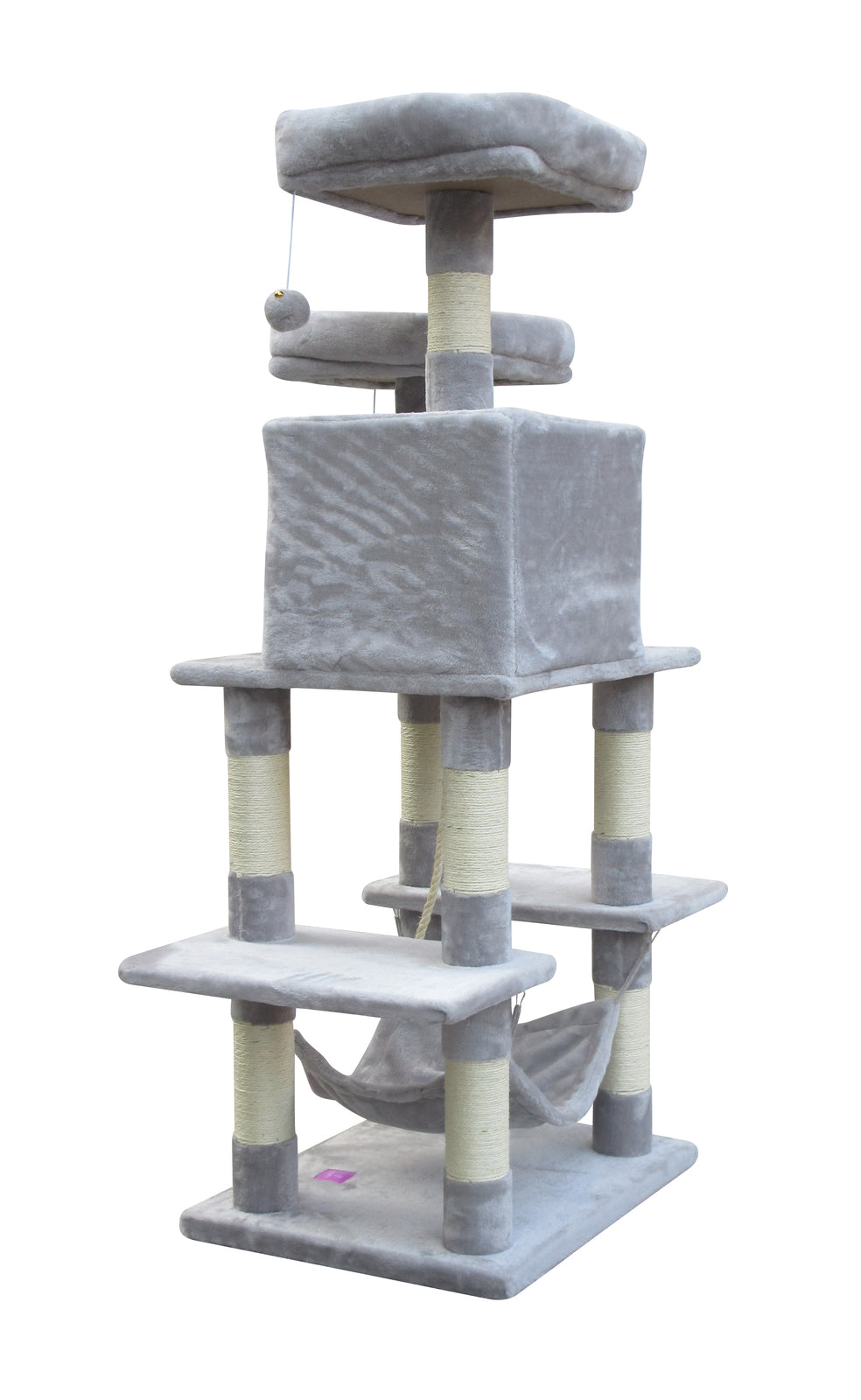 145 cm Cat Scratching Post Tree Scratcher Pole-Little Grey - SILBERSHELL