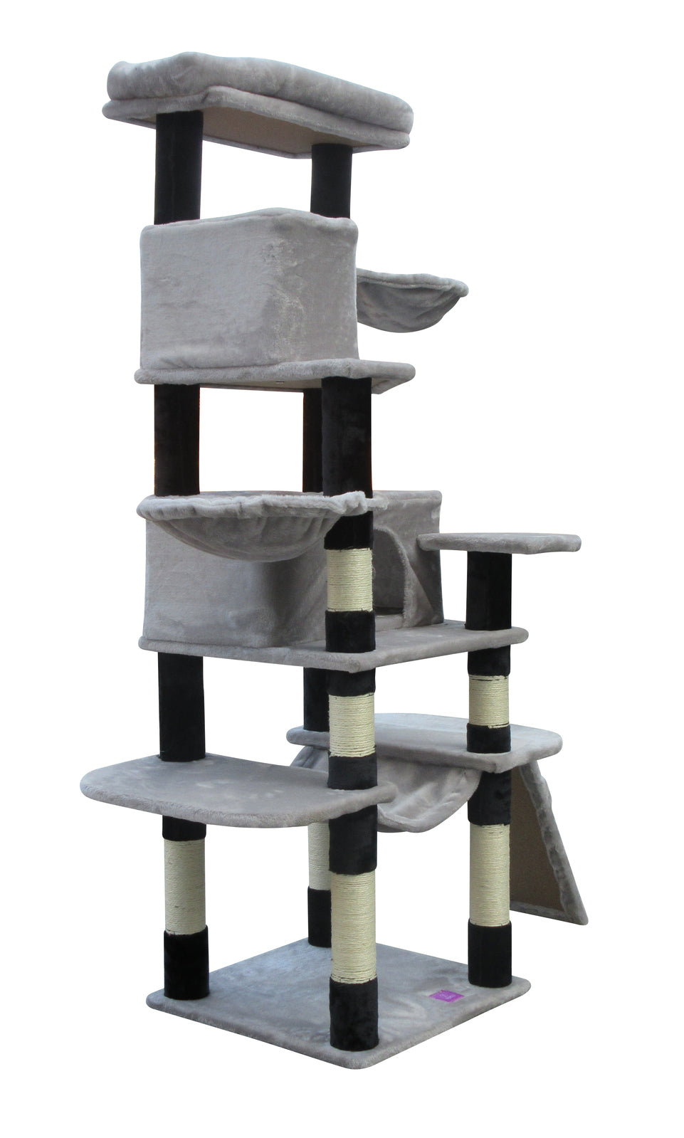 161 cm  Cat Scratching Post Tree Scratcher Pole-Light Grey - SILBERSHELL