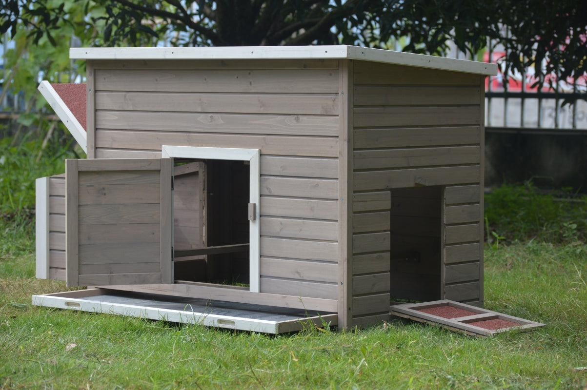 YES4PETS XL Chicken Coop Rabbit Hutch Cage Hen Chook Cat Guinea Pig House - SILBERSHELL