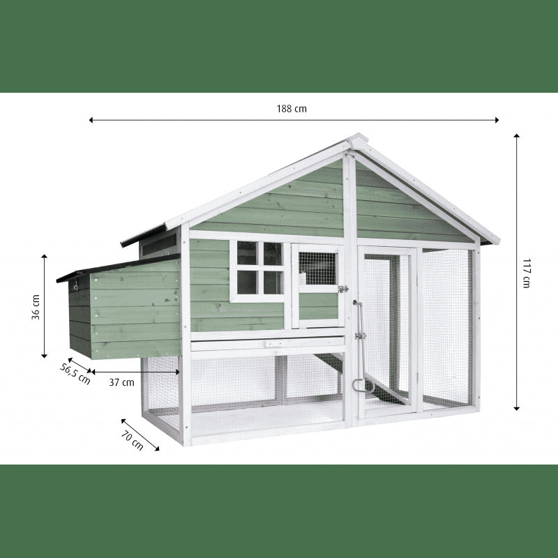 YES4PETS Green Large Chicken Coop Rabbit Hutch Ferret Cat Cage Hen Chook Cat Kitten House - SILBERSHELL