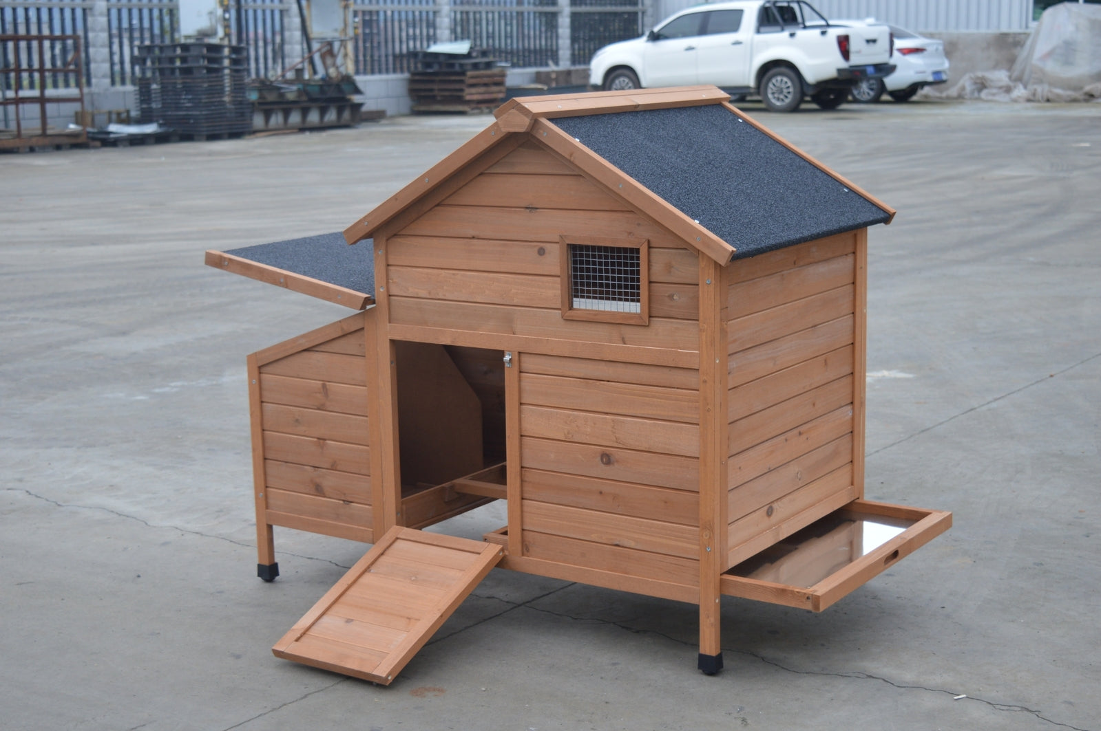 YES4PETS Brown Chicken Coop Rabbit Hutch Cat Cage Hen Chook House - SILBERSHELL