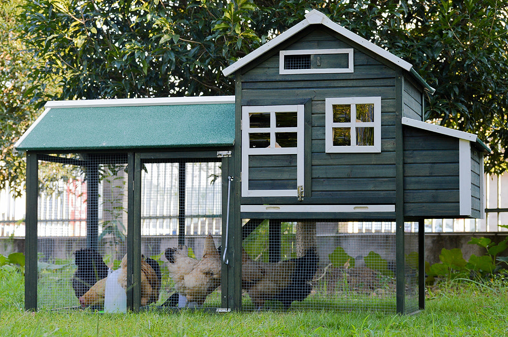 YES4PETS XL Chicken Coop Rabbit Hutch Guinea Pig Cage Ferret House - SILBERSHELL