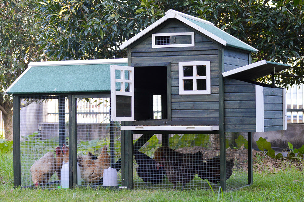 YES4PETS XL Chicken Coop Rabbit Hutch Guinea Pig Cage Ferret House - SILBERSHELL