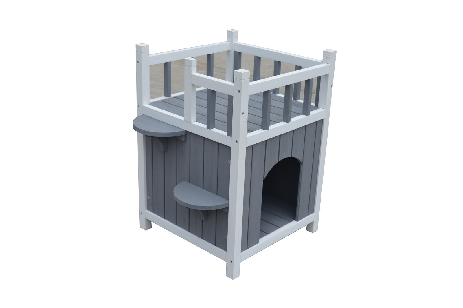 YES4PETS Cat Shelter Condo with Escape Door Rabbit Kitty House Cave - SILBERSHELL