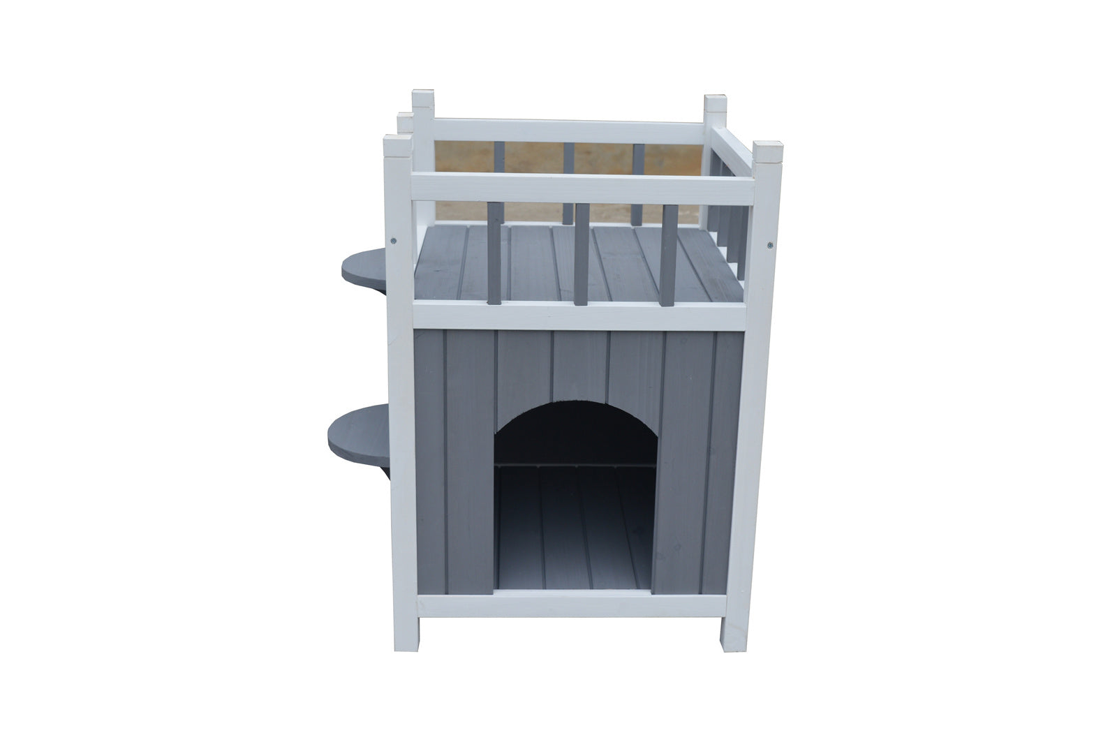 YES4PETS Cat Shelter Condo with Escape Door Rabbit Kitty House Cave - SILBERSHELL