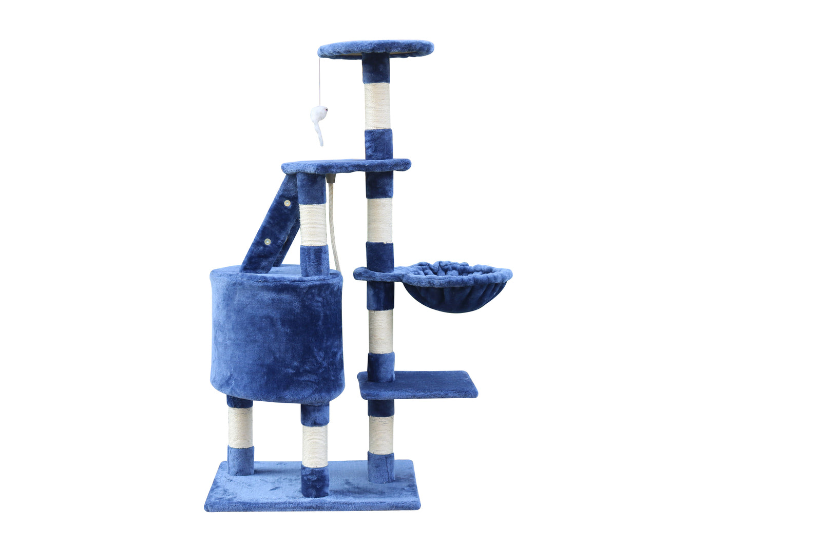 120 cm Multi level Cat Kitten Scratching Post Tree-Blue - SILBERSHELL