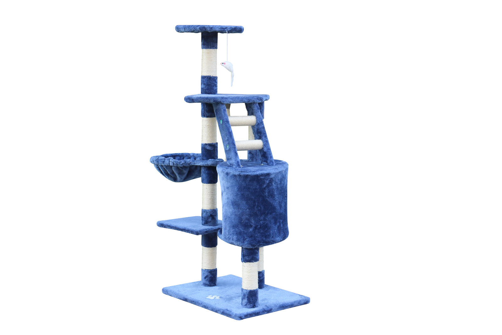 120 cm Multi level Cat Kitten Scratching Post Tree-Blue - SILBERSHELL