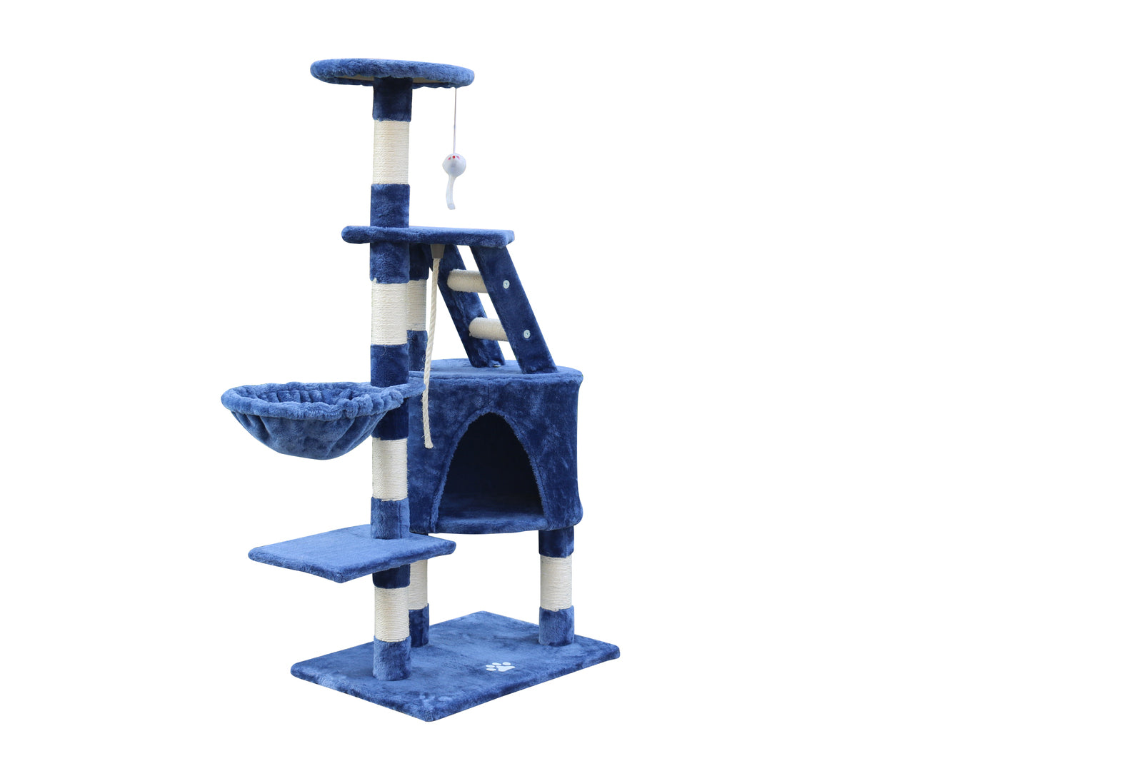 120 cm Multi level Cat Kitten Scratching Post Tree-Blue - SILBERSHELL