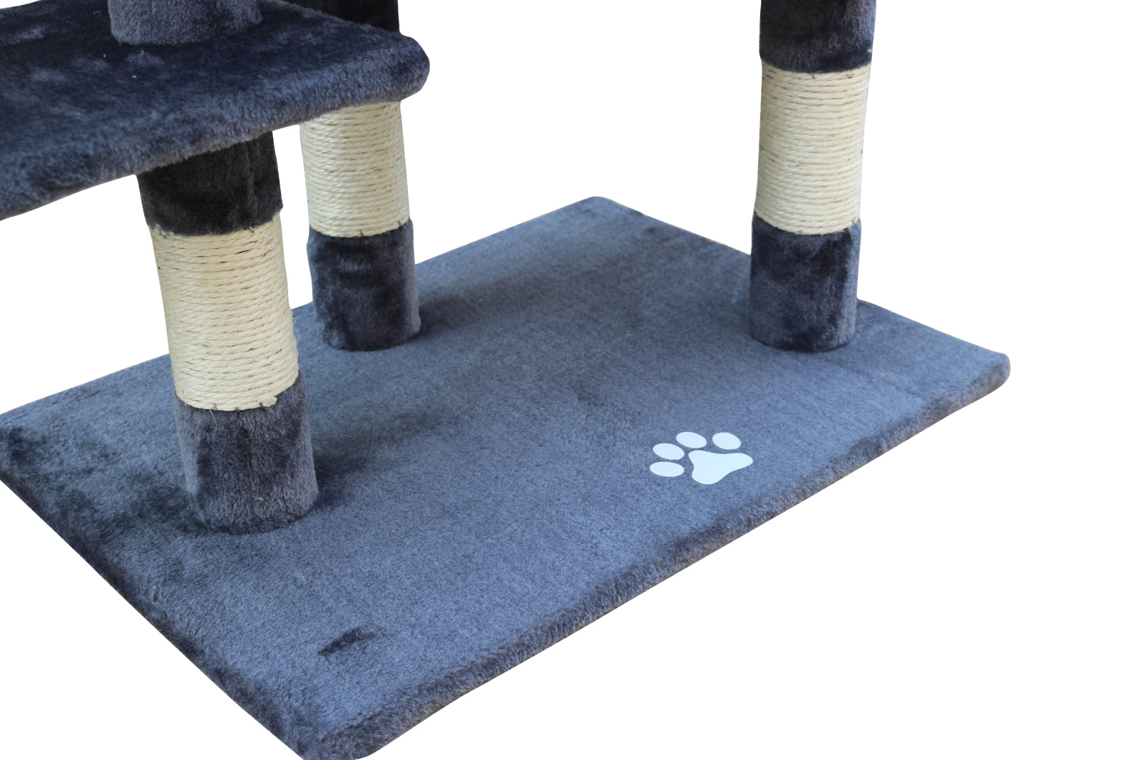 120 cm Multi level Cat Kitten Scratching Post Tree-Grey - SILBERSHELL