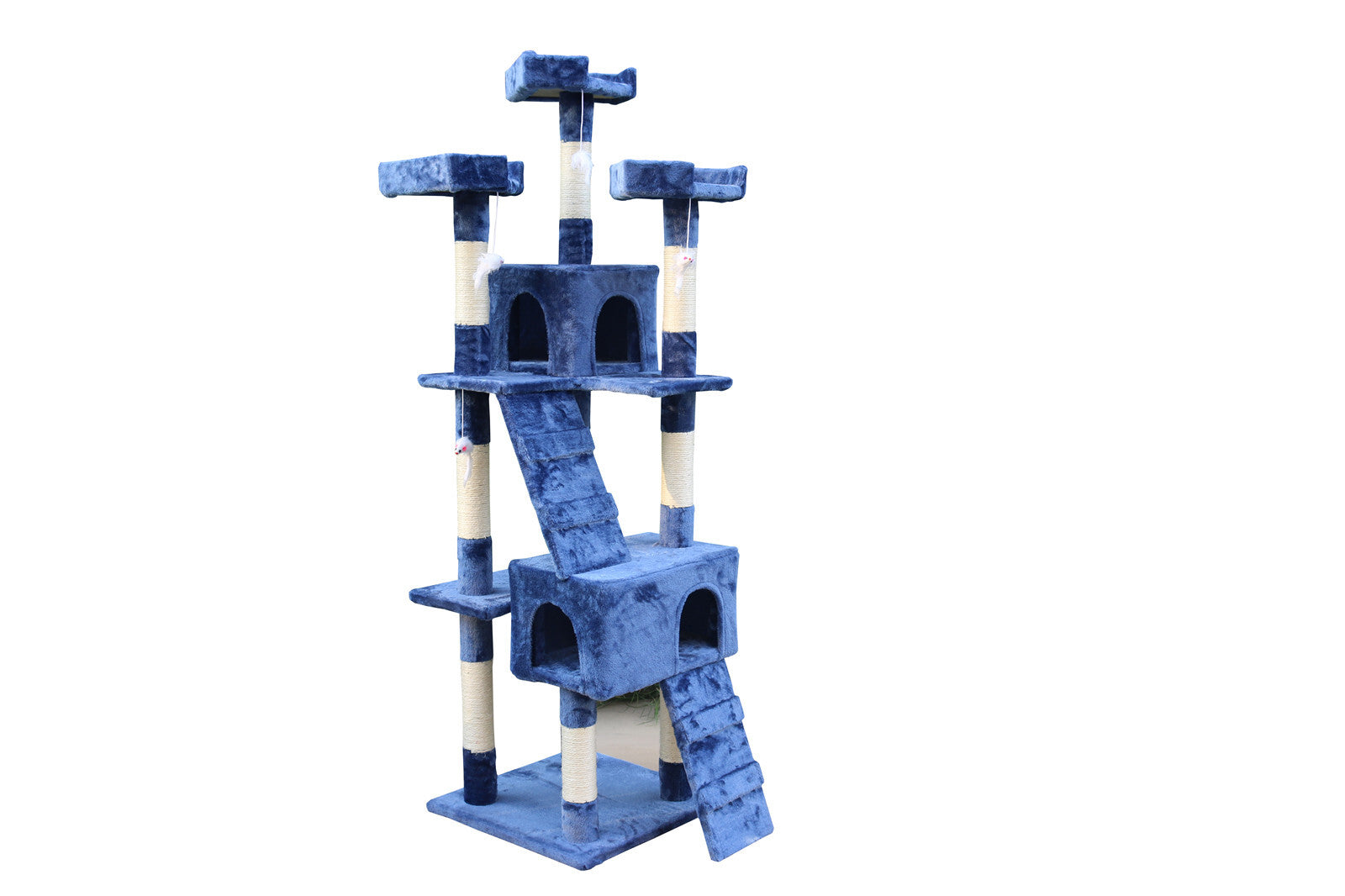 170cm Cat Scratching Post Tree Post House Tower with Ladder Furniture Blue - SILBERSHELL