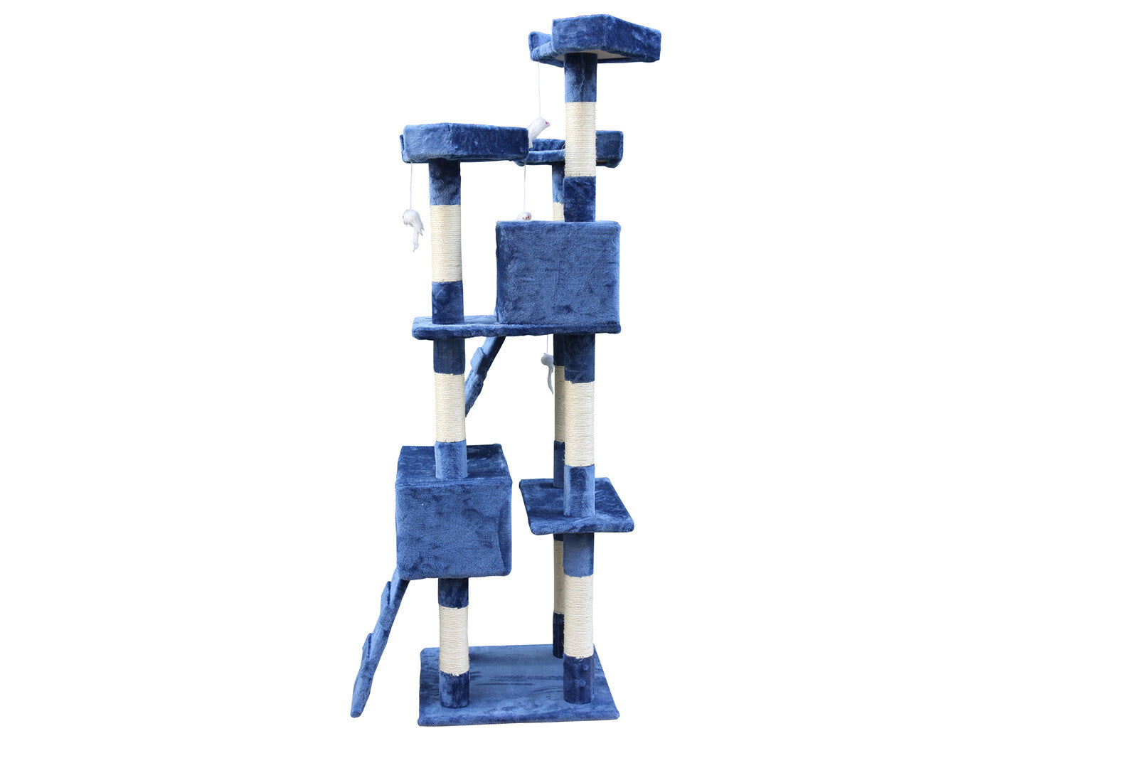 170cm Cat Scratching Post Tree Post House Tower with Ladder Furniture Blue - SILBERSHELL