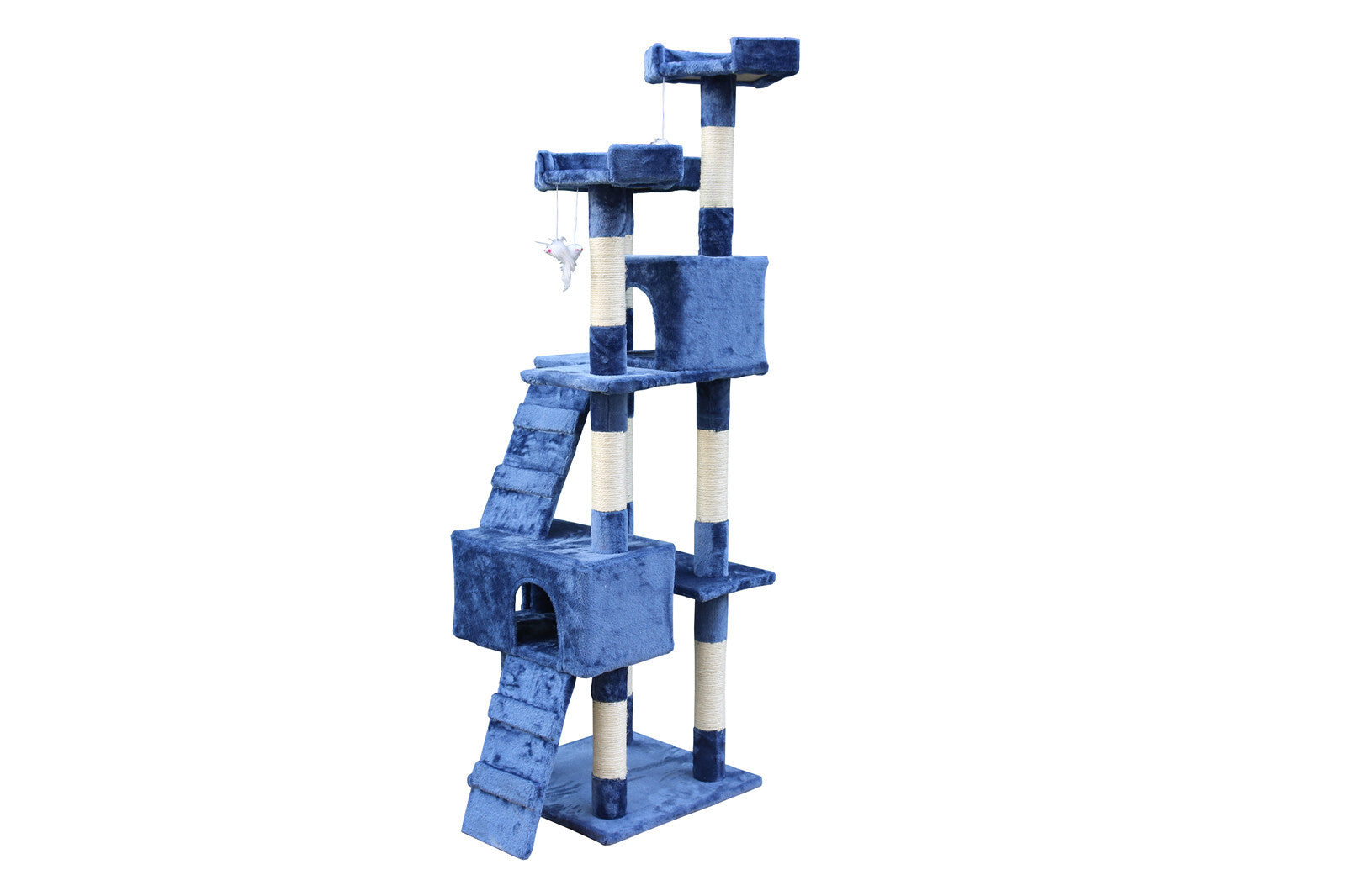 170cm Cat Scratching Post Tree Post House Tower with Ladder Furniture Blue - SILBERSHELL