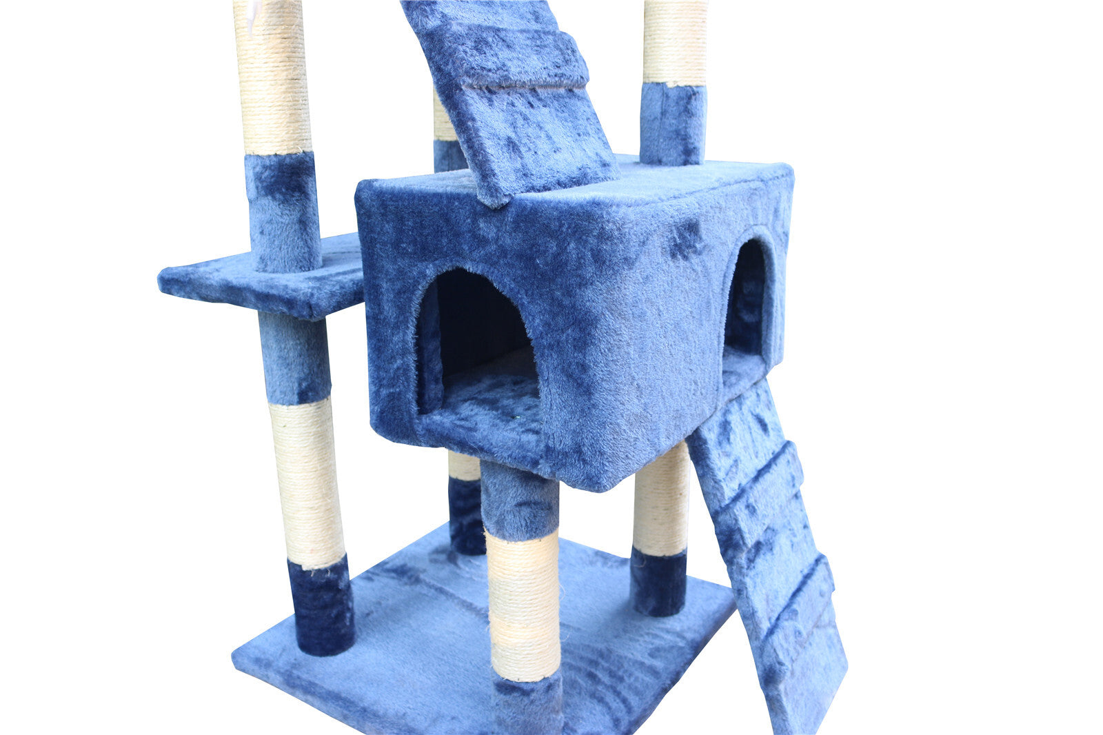 170cm Cat Scratching Post Tree Post House Tower with Ladder Furniture Blue - SILBERSHELL