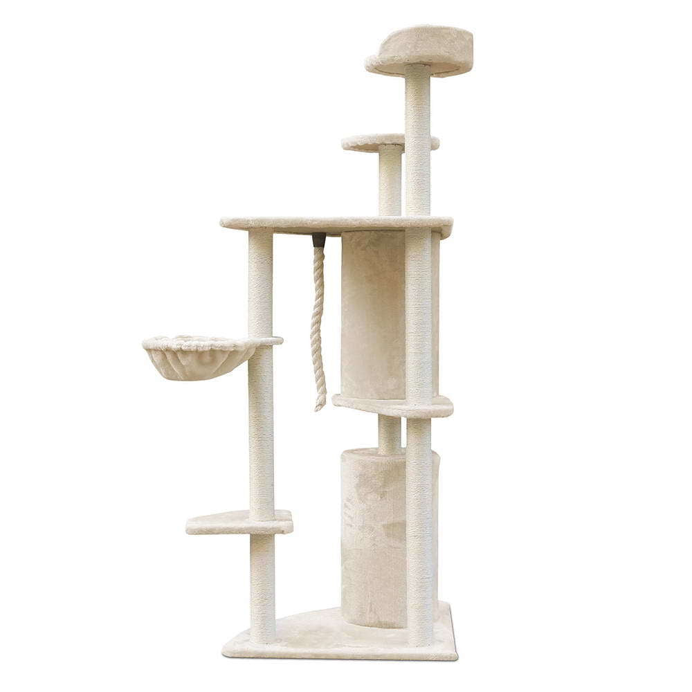 170cm XL Multi Level Cat Scratching Post Tree Post House Tower-Beige - SILBERSHELL