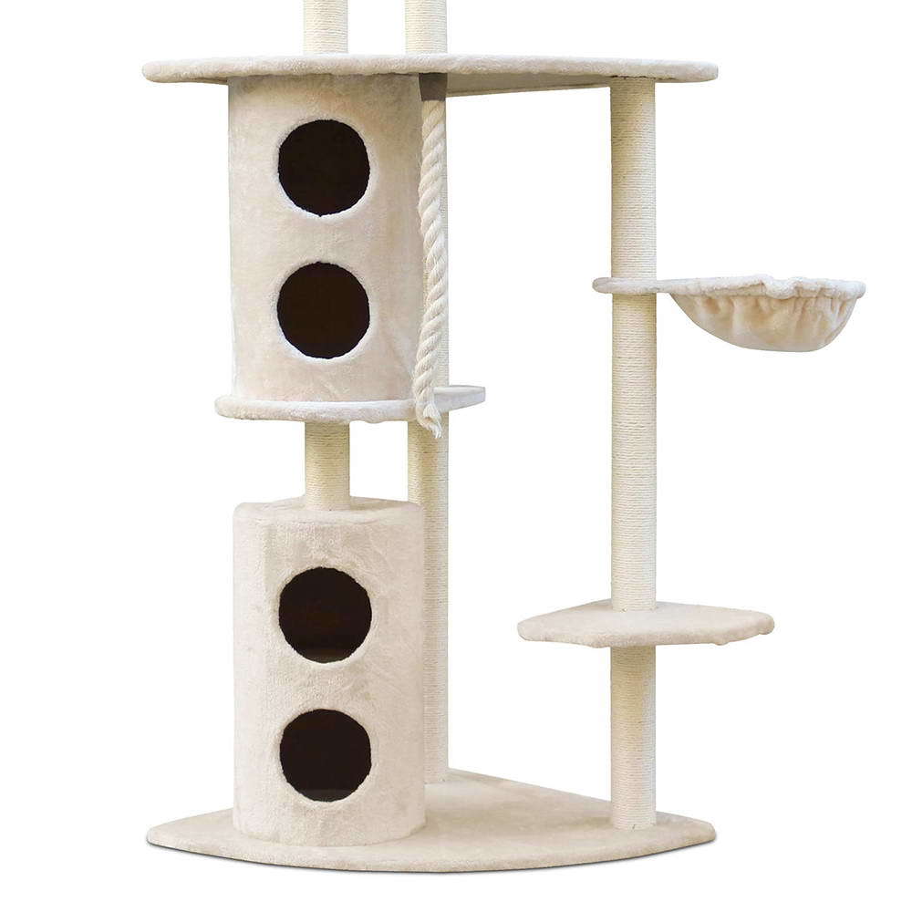 170cm XL Multi Level Cat Scratching Post Tree Post House Tower-Beige - SILBERSHELL