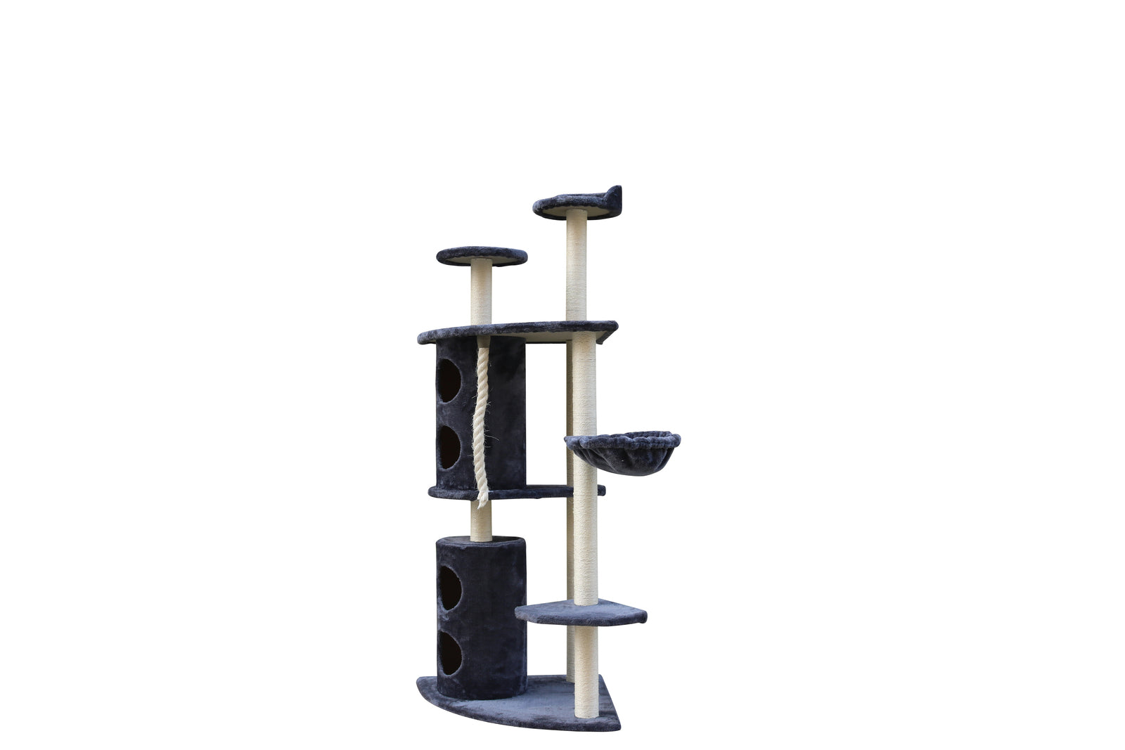 170cm XL Multi Level Cat Scratching Post Tree Post Furniture House Tower - Grey - SILBERSHELL