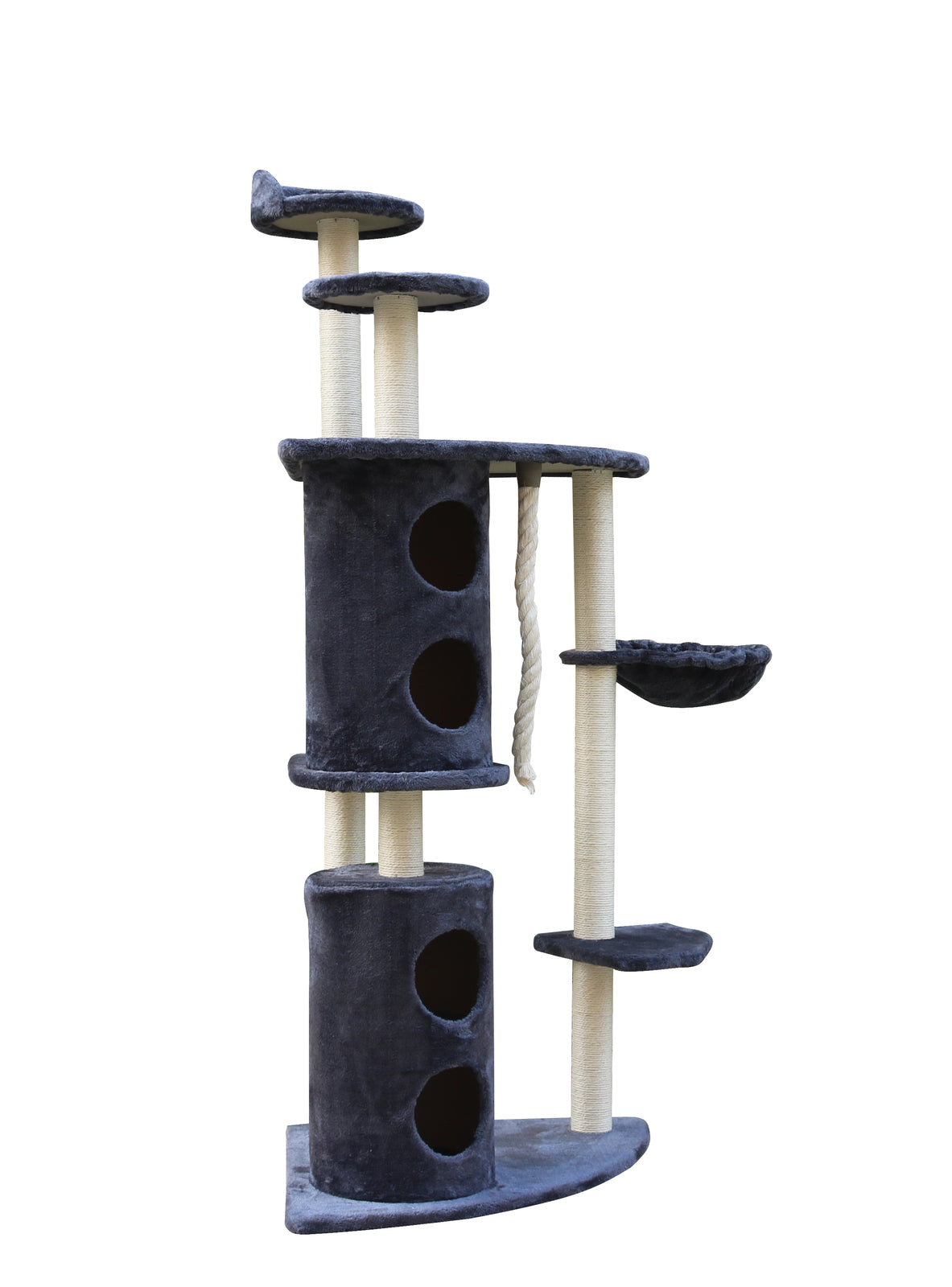 170cm XL Multi Level Cat Scratching Post Tree Post Furniture House Tower - Grey - SILBERSHELL