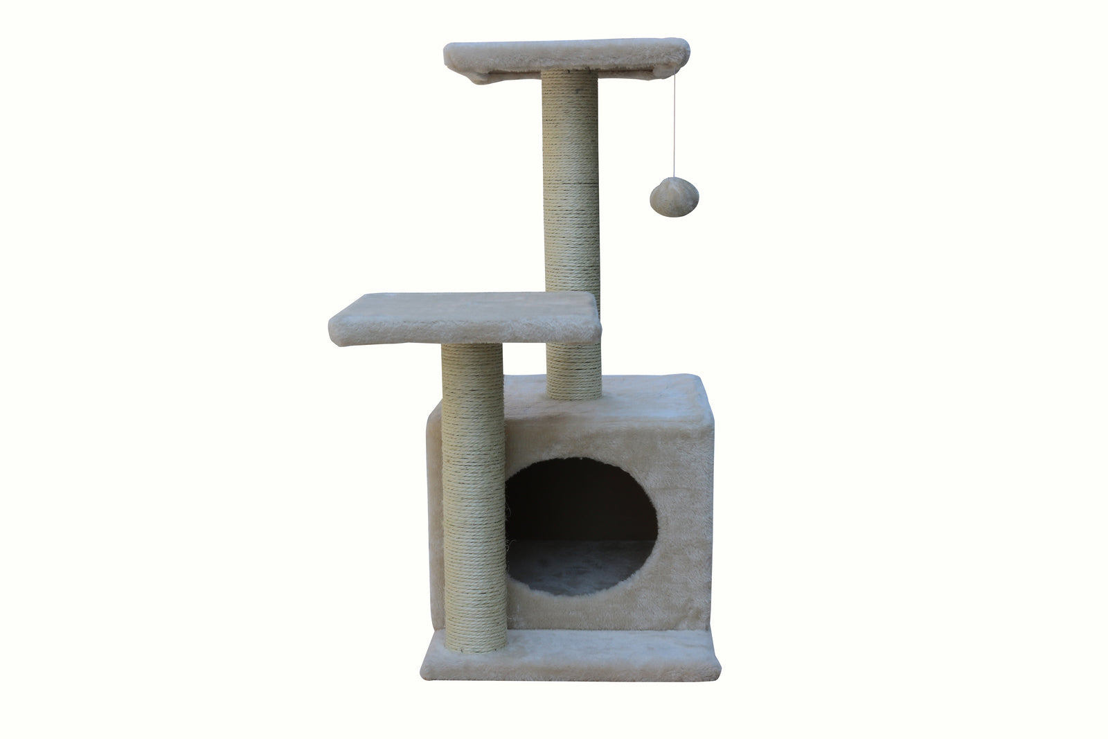 71cm Beige Cat Scratching Tree Scratcher Post Pole Furniture Gym House - SILBERSHELL