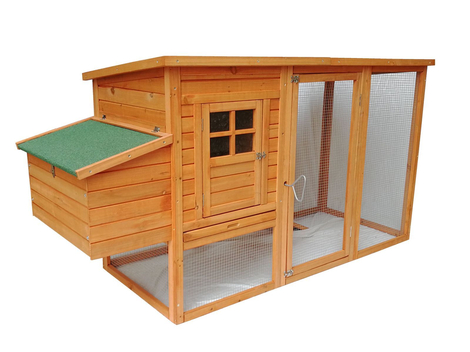 YES4PETS Large Chicken Coop Rabbit Hutch Ferret Cat Guinea Pig Cage Hen Chook House With Open Roof - SILBERSHELL