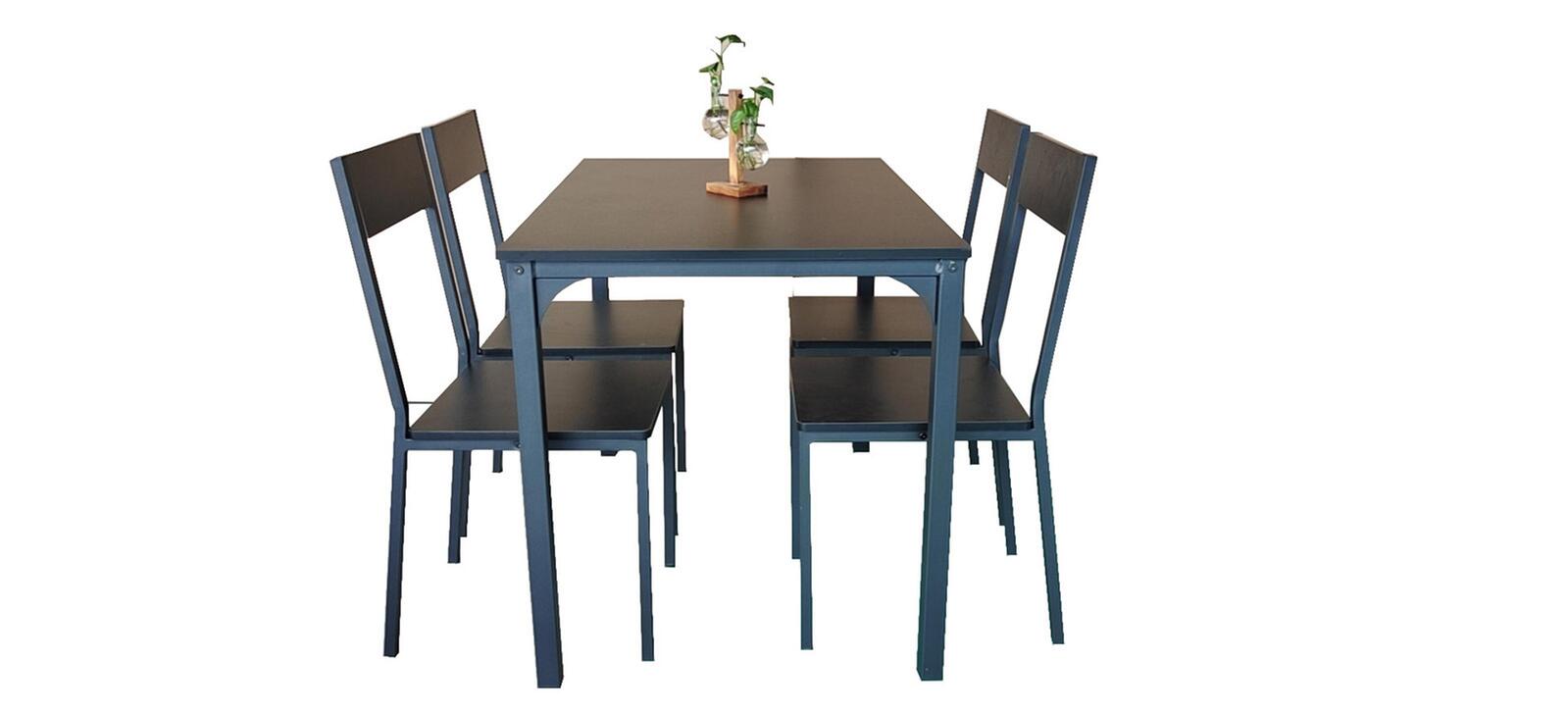 YES4HOMES 5 Piece Kitchen Dining Room Table and Chairs Set Furniture - SILBERSHELL