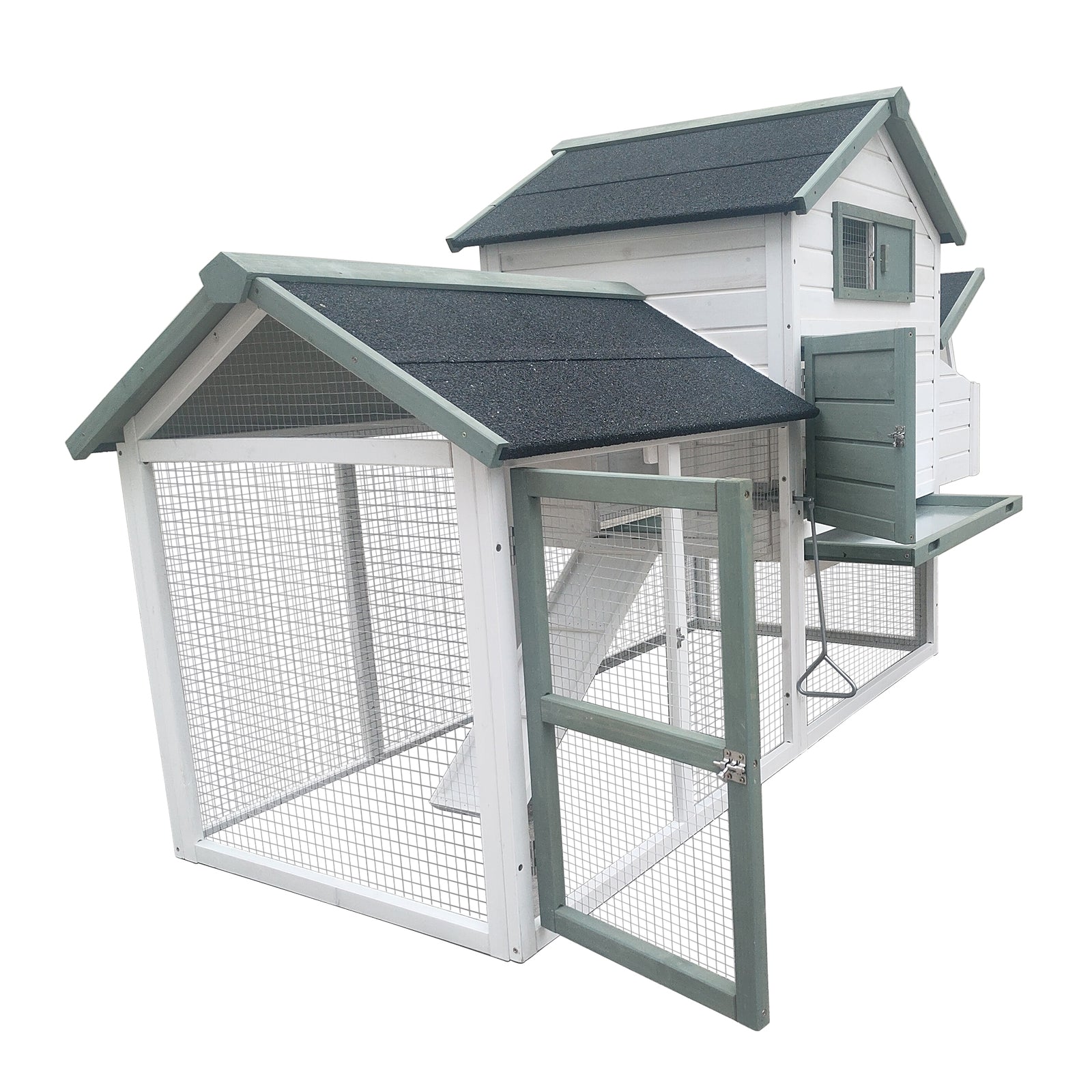 YES4PETS Large Chicken Coop Rabbit Hutch Guinea Pig Cage Ferret House - SILBERSHELL