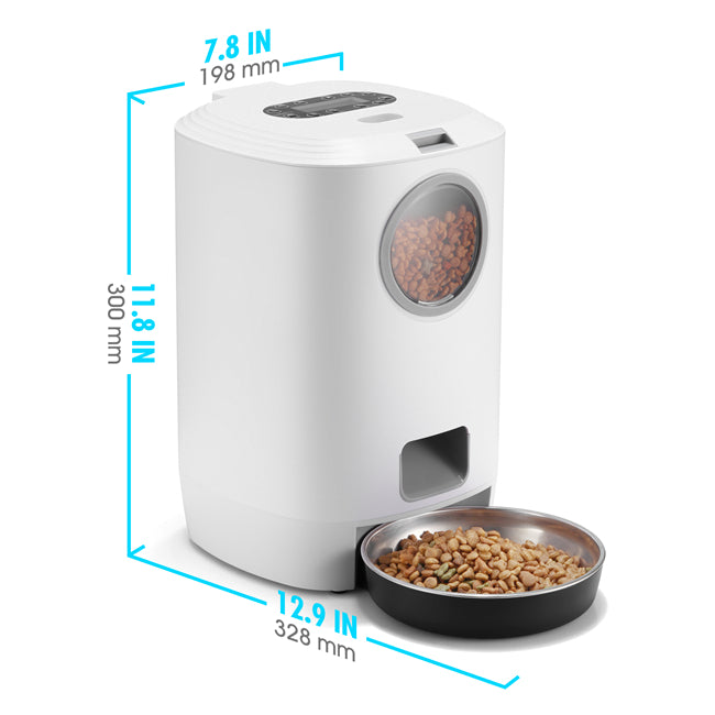 YES4PETS 4.5L Visible Automatic Digital Pet Dog Cat Feeder Food Bowl Dispenser - SILBERSHELL