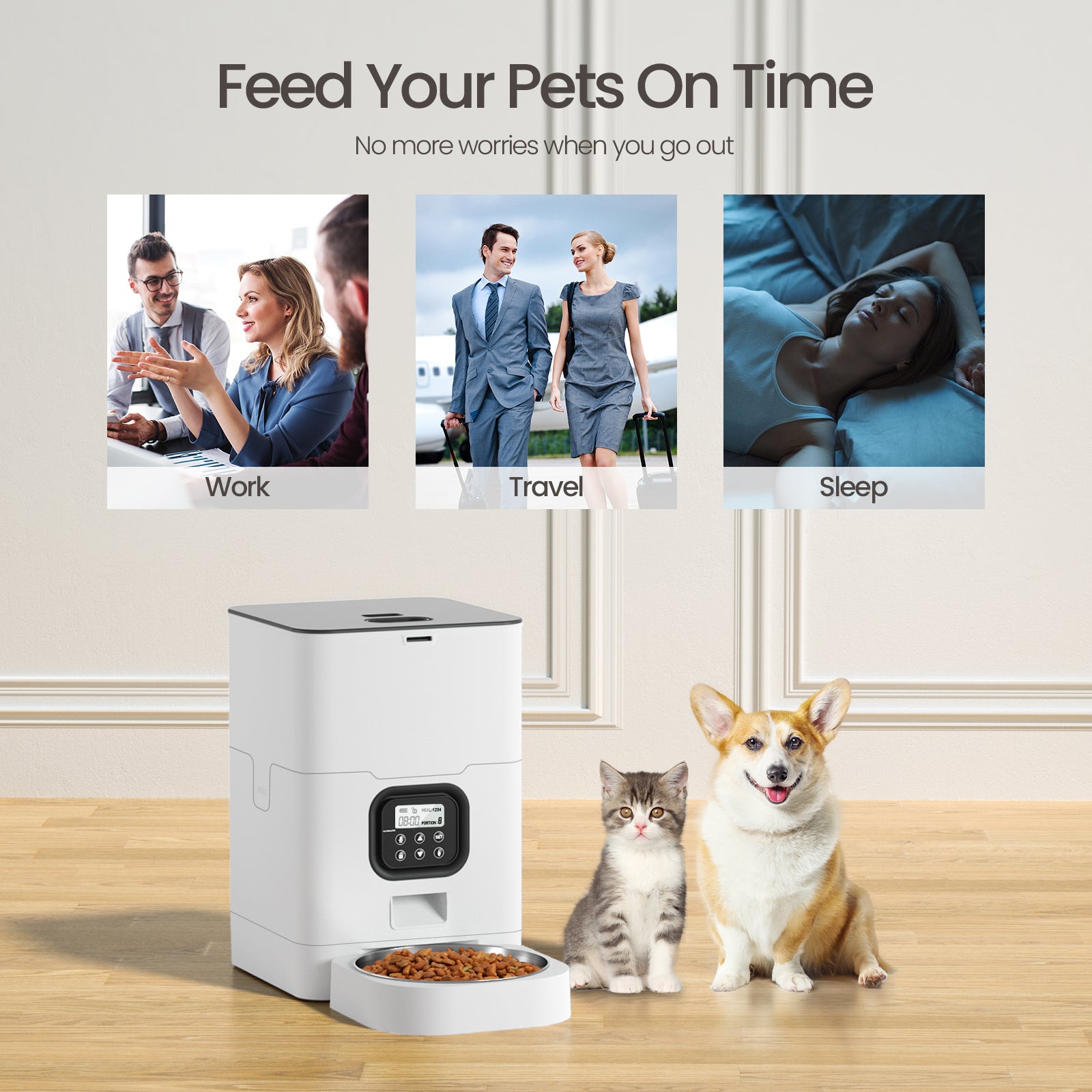 YES4PETS 6L Automatic Digital Pet Dog Cat Feeder Food Bowl Dispenser - SILBERSHELL