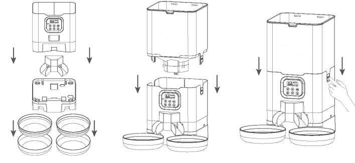 YES4PETS 6L Automatic Digital Pet Dog Cat Feeder Double Food Bowl Dispenser - SILBERSHELL