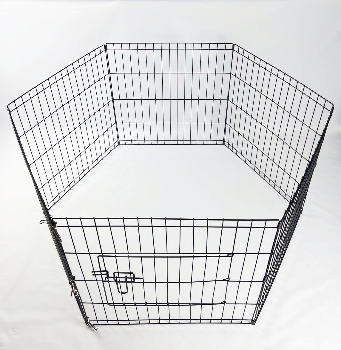 YES4PETS 6 Panel Dog Cat Exercise Playpen Puppy Enclosure Rabbit Fence - SILBERSHELL