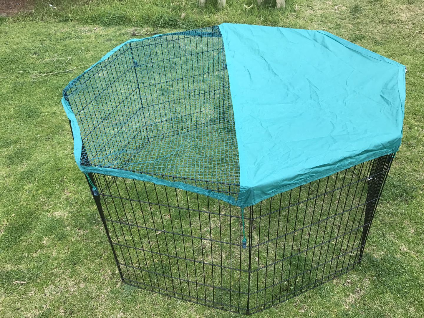 YES4PETS 6 Panel Dog Cat Exercise Playpen Puppy Enclosure Rabbit Fence With Cover - SILBERSHELL