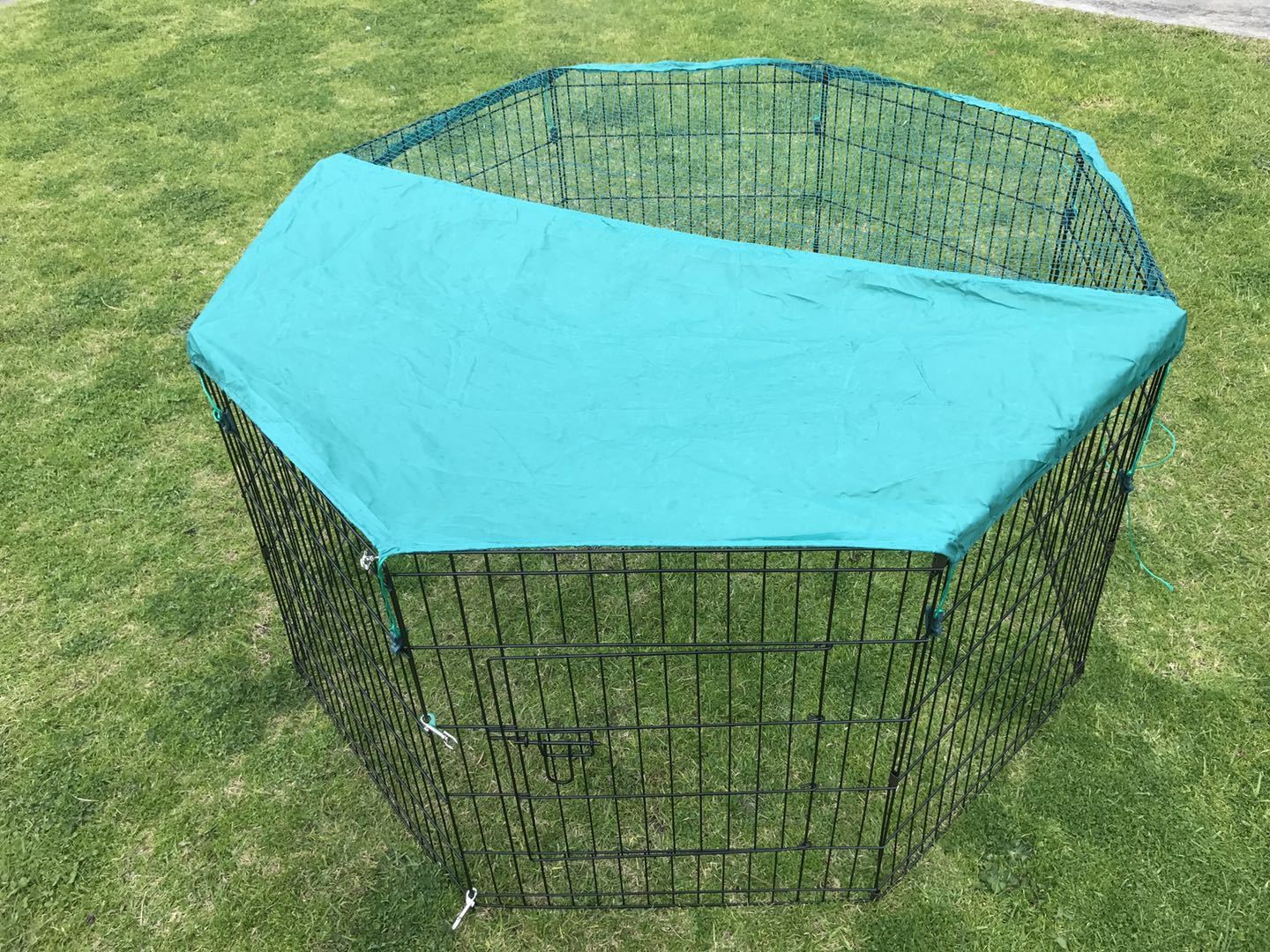 YES4PETS 6 Panel Dog Cat Exercise Playpen Puppy Enclosure Rabbit Fence With Cover - SILBERSHELL