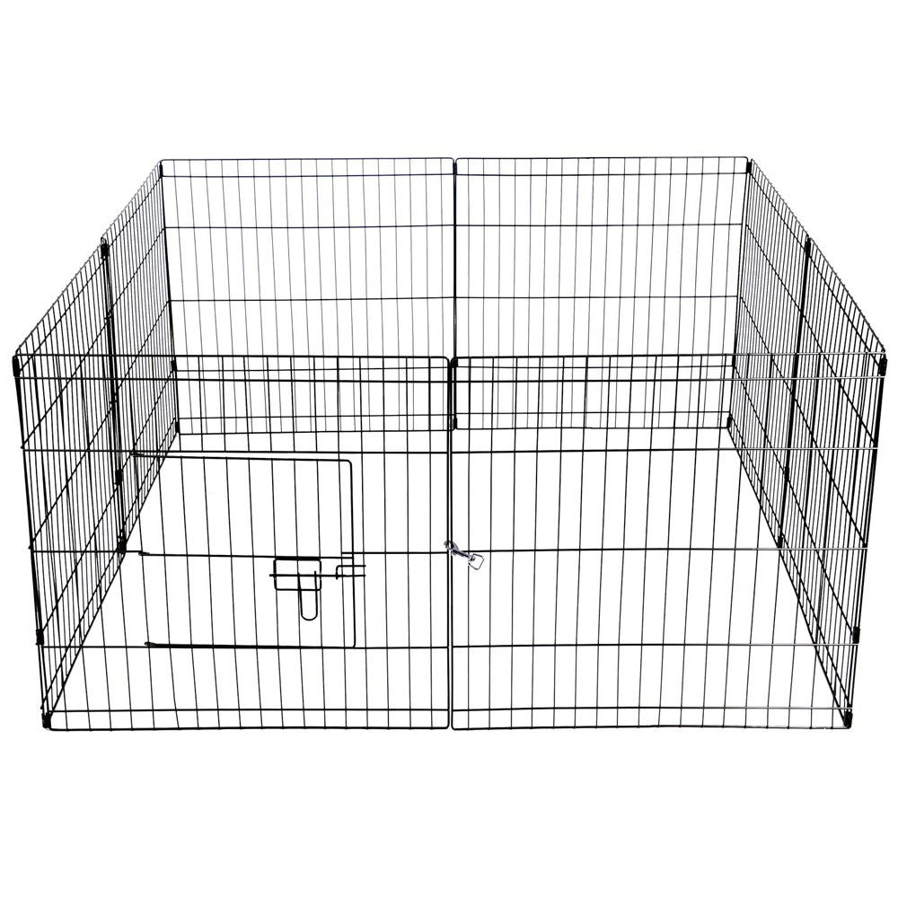 YES4PETS 24' Dog Rabbit Playpen Exercise Puppy Enclosure Fence With Cover - SILBERSHELL