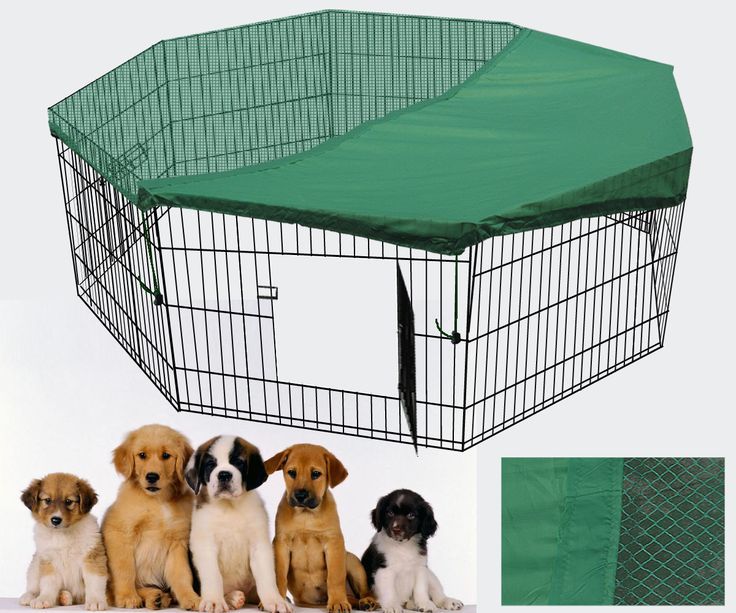 YES4PETS Fit 24' 30' 36' 42' Exercise Pen Enclosure Playpen Cover - SILBERSHELL