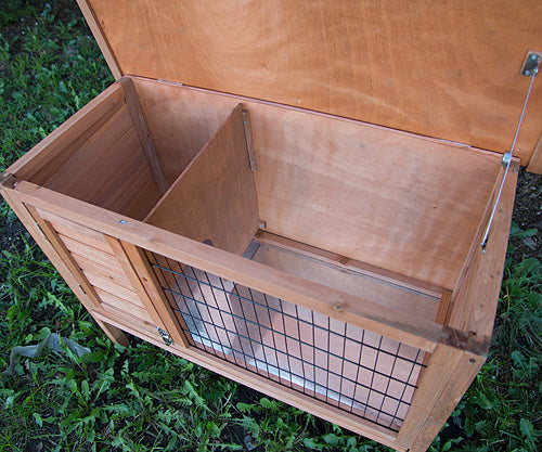 YES4PETS Single Wooden Pet Rabbit Hutch Guinea Pig Cage with Slide out Tray - SILBERSHELL