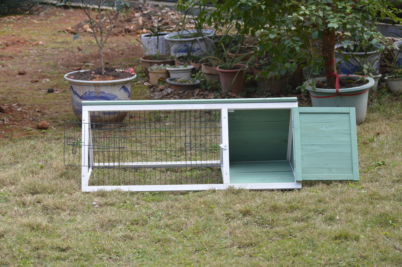 YES4PETS Rabbit Hutch Guinea Pig Cage , Ferret cage - SILBERSHELL