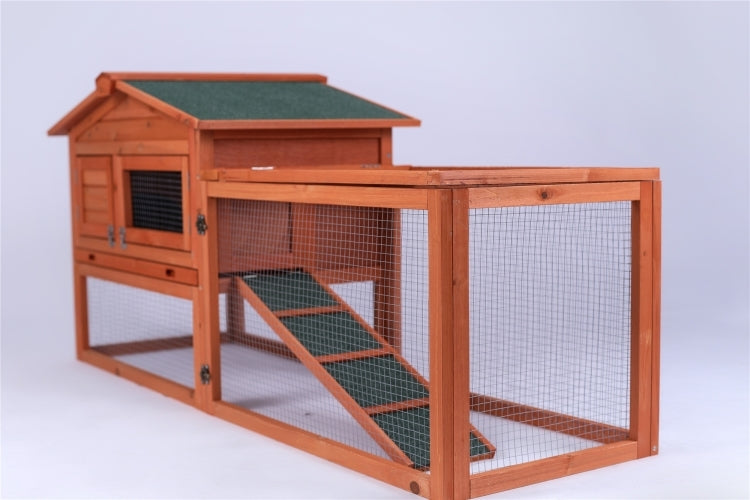 YES4PETS Rabbit Hutch Metal Run Wooden Cage Guinea Pig Cage House - SILBERSHELL