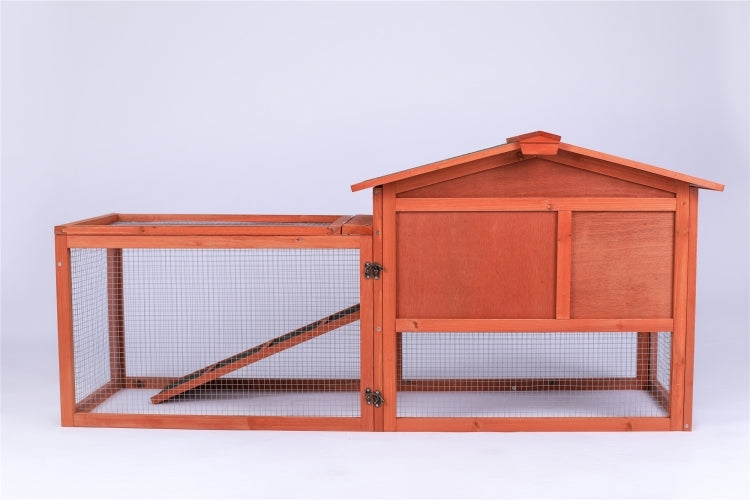 YES4PETS Rabbit Hutch Metal Run Wooden Cage Guinea Pig Cage House - SILBERSHELL