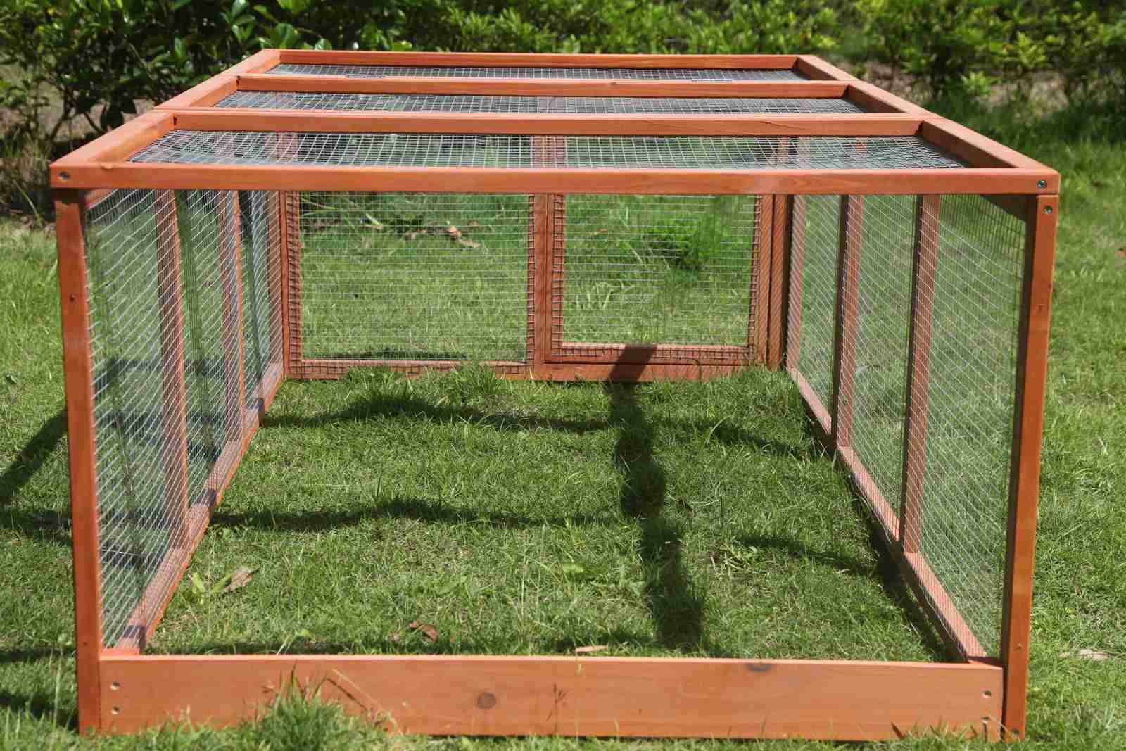 YES4PETS Large Chicken Coop Run Guinea Pig Cage Villa Extension Rabbit Hutch House Pen - SILBERSHELL