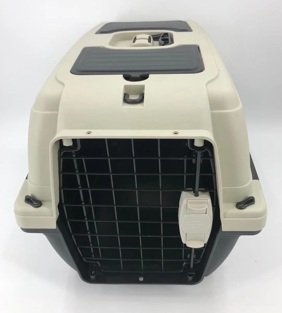 YES4PETS Medium Portable Dog Cat House Pet Carrier Travel Bag Cage+Safety Lock & Food Box - SILBERSHELL