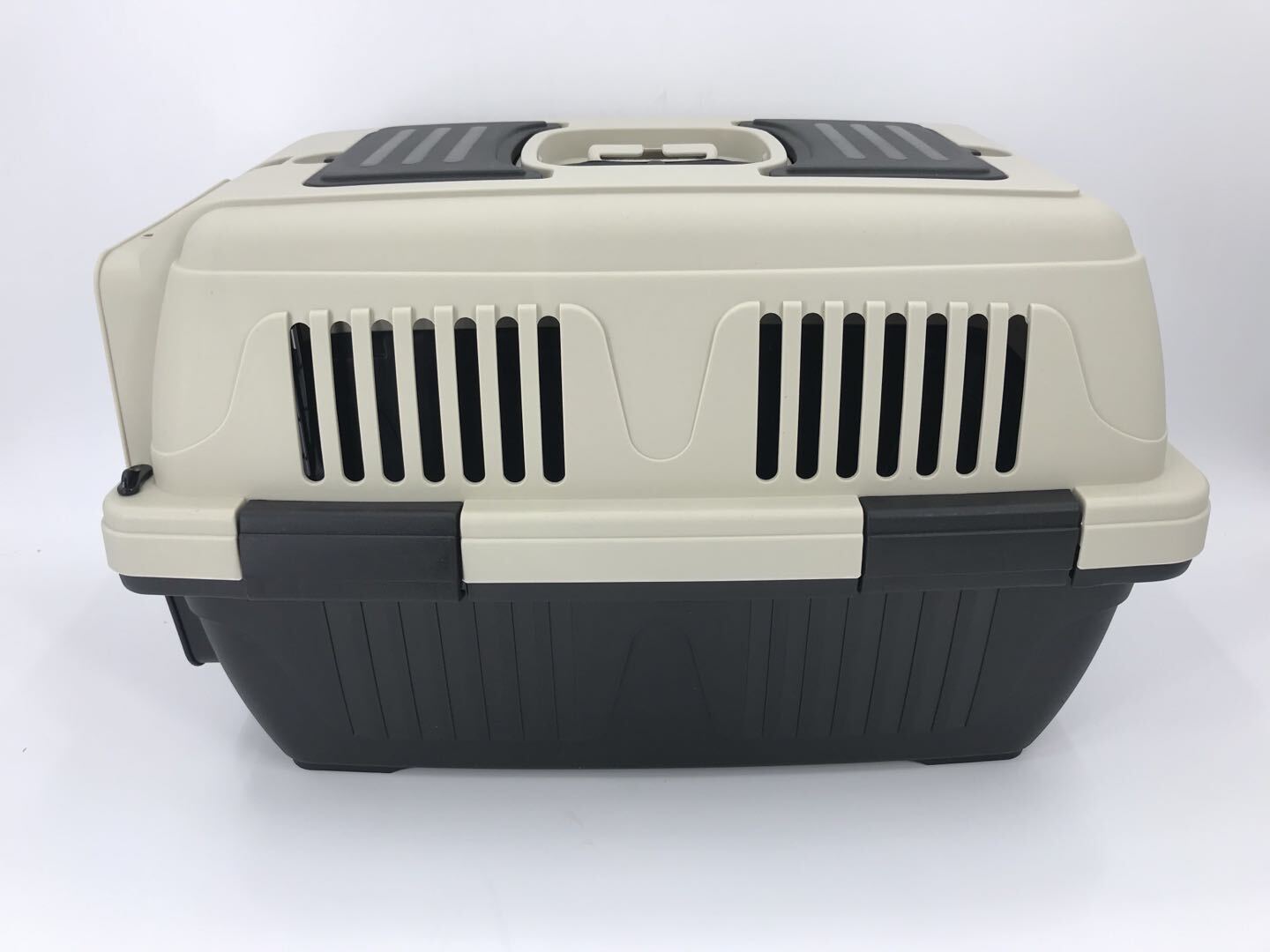 YES4PETS Medium Portable Dog Cat House Pet Carrier Travel Bag Cage+Safety Lock & Food Box - SILBERSHELL